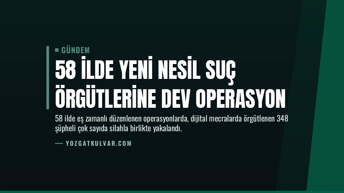 58 İlde Yeni Nesil Suç Örgütlerine Dev Operasyon