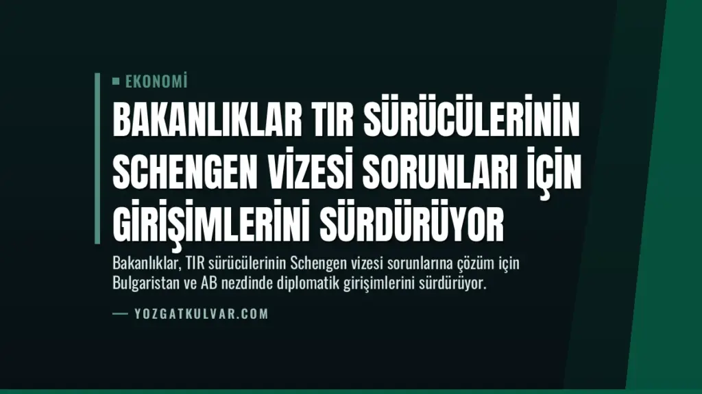 Bakanlıklar TIR Sürücülerinin Schengen Vizesi Sorunları İçin Girişimlerini Sürdürüyor