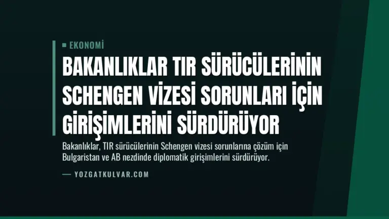 Bakanlıklar TIR Sürücülerinin Schengen Vizesi Sorunları İçin Girişimlerini Sürdürüyor
