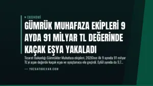 Gümrük Muhafaza Ekipleri 9 Ayda 91 Milyar TL Değerinde Kaçak Eşya Yakaladı