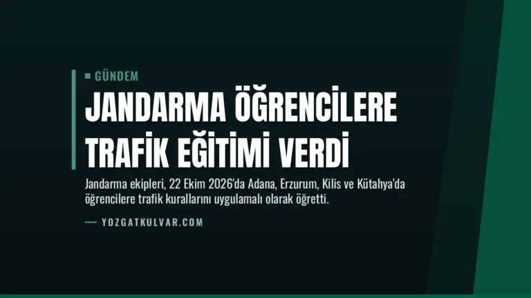 Jandarma Öğrencilere Trafik Eğitimi Verdi