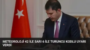 Meteoroloji 42 İle Sarı 6 İle Turuncu Kodlu Uyarı Verdi