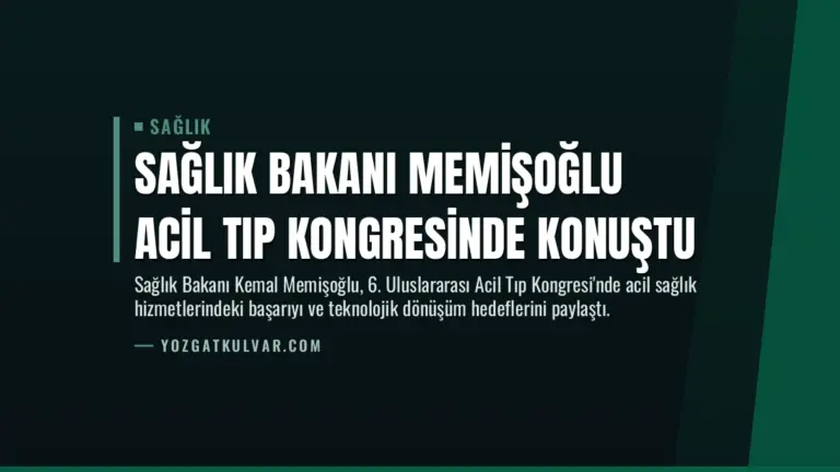 Sağlık Bakanı Memişoğlu Acil Tıp Kongresinde Konuştu