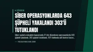 Siber Operasyonlarda 643 Şüpheli Yakalandı 303’ü Tutuklandı