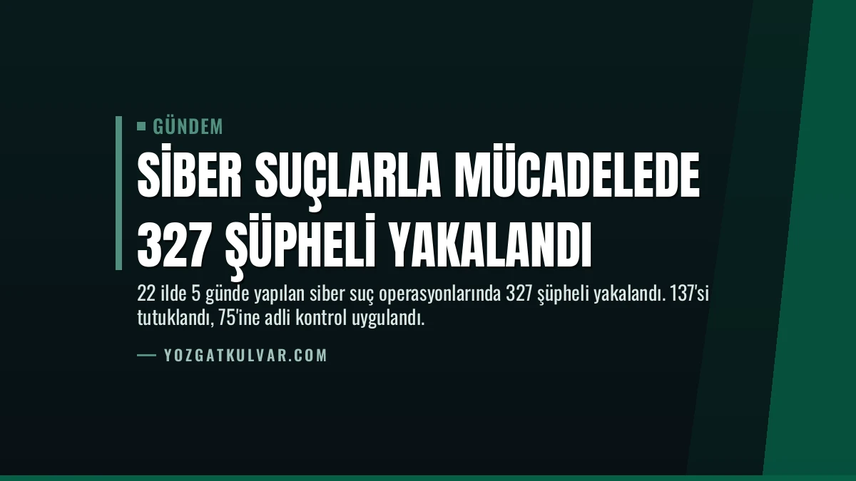 Siber Suçlarla Mücadelede 327 Şüpheli Yakalandı