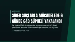 Siber Suçlarla Mücadelede 6 Günde 643 Şüpheli Yakalandı