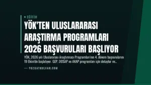 YÖK’ten Uluslararası Araştırma Programları 2026 Başvuruları Başlıyor